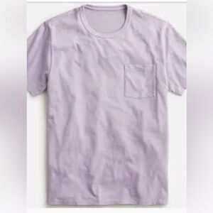 NWT jcrew Men’s Large Lilac Cotton Pocket Slub Cotton Tee